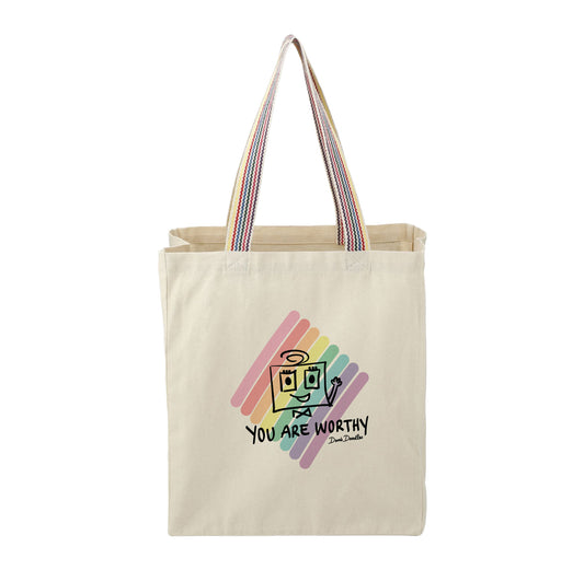 You Are Worthy - Grocery Tote - Pride Doodle