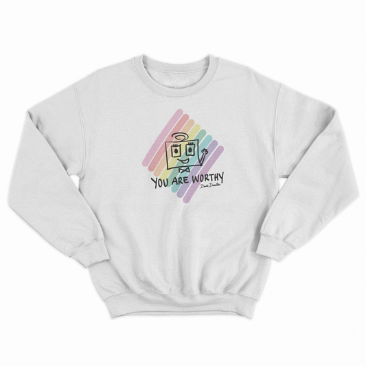 You Are Worthy - EcoFleece Sweater - Pride Doodle